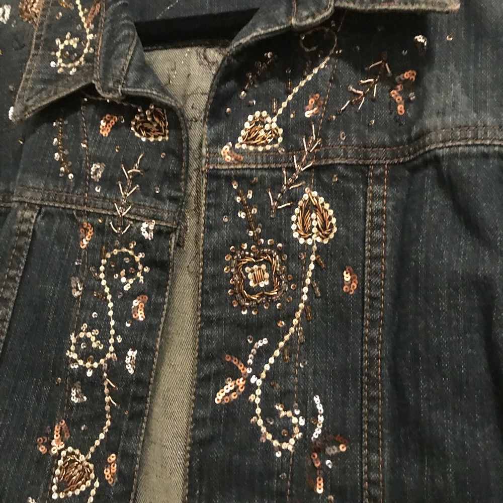 Chicos Jean Jacket. Size 3